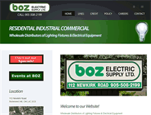 Tablet Screenshot of bozelectricsupply.com